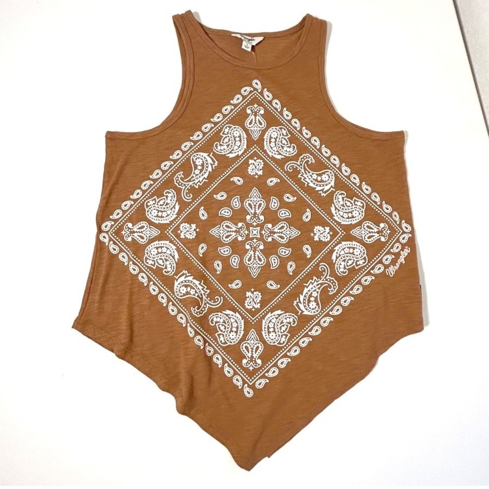 NWT Wrangler Retro Women's Cowgirl Bandana Sleeveless Tank Top size small - Picture 2 of 6